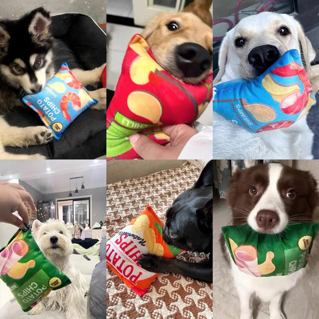 Crinkle Sound Plush Chew Toy for Dogs & Cats