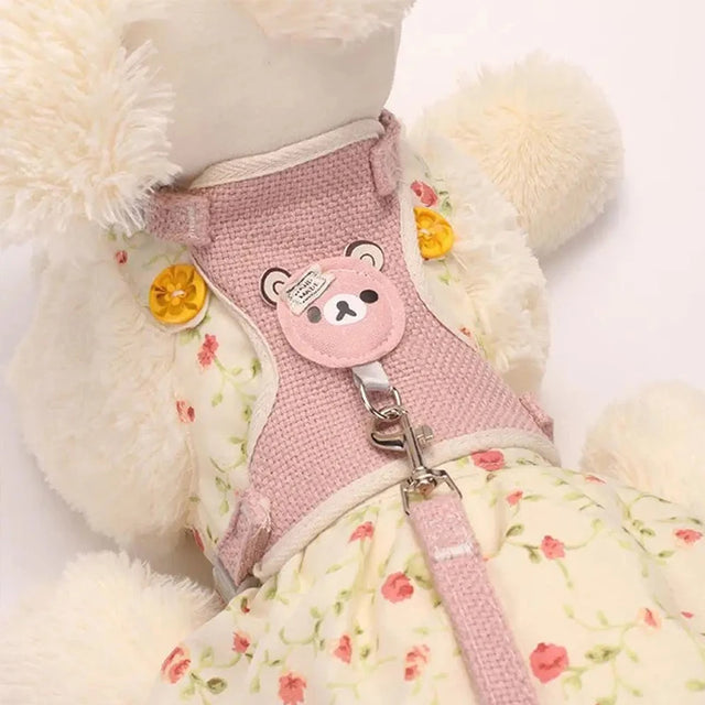 Adjustable Kitten & Cat Harness with Leash — Escape-Resistant, Soft Fit